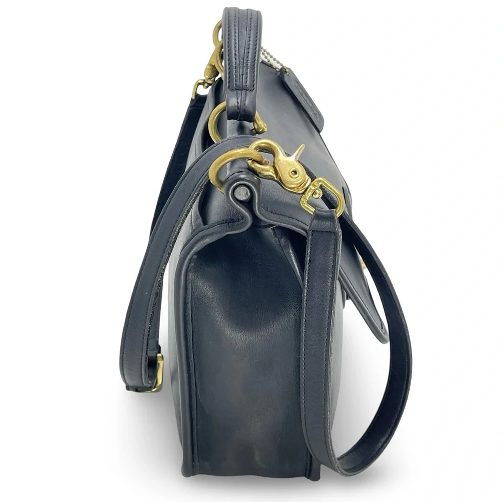 🛎️ Coach Willis Vintage Turnlock Crossbody Bag L2P-9927 in Black! - Picture 8 of 16